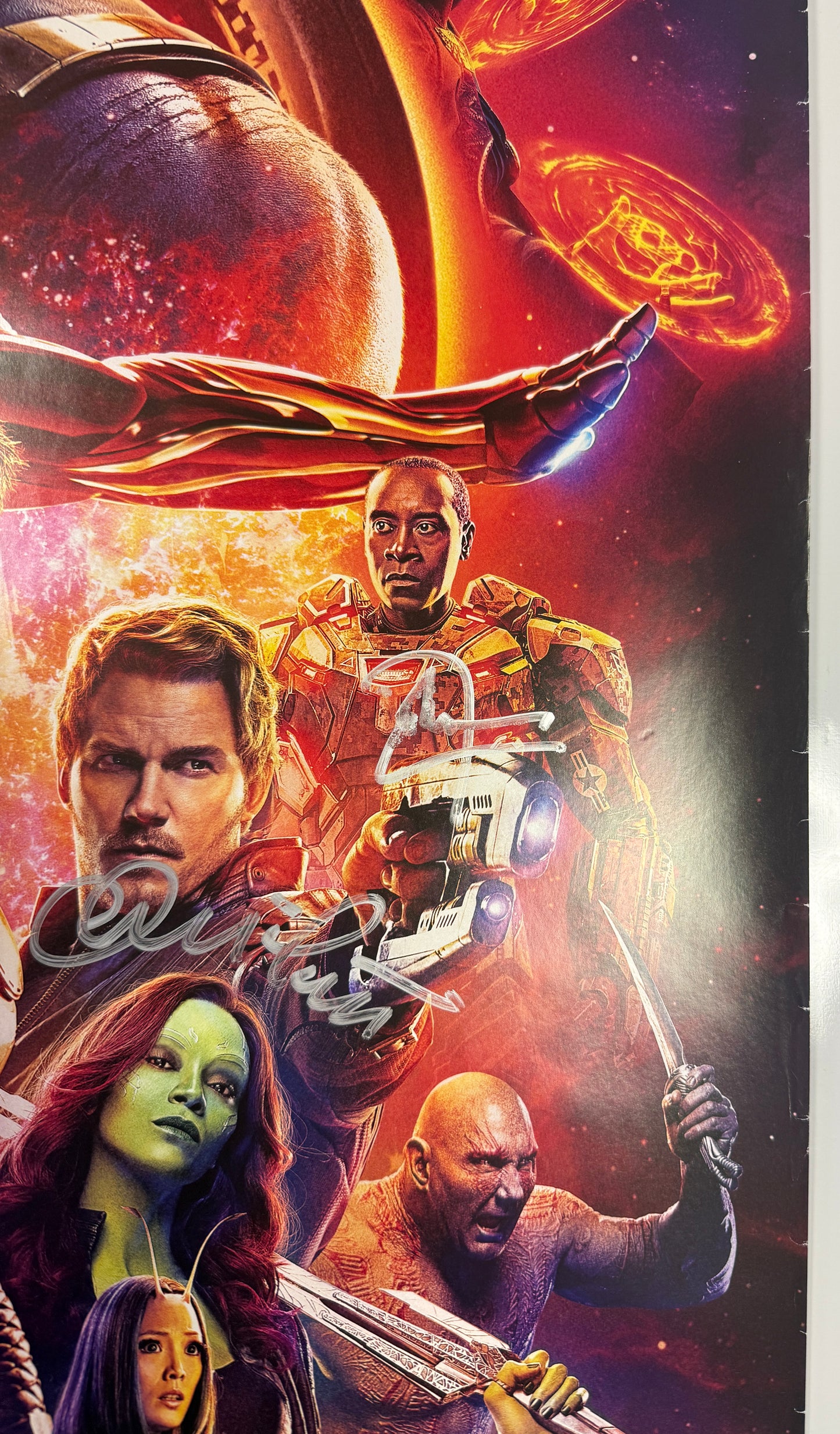 
                  
                    Avengers: Infinity War 27x40 Poster Signed by Chadwick Boseman, Josh Brolin, Chris Pratt, Tom Hiddleston, Tom Holland, Mark Ruffalo, Paul Bettany, Elizabeth Olsen, Anthony Mackie, Dania Gurira, Letitia Wright, Don Cheadle, & Winston Duke
                  
                