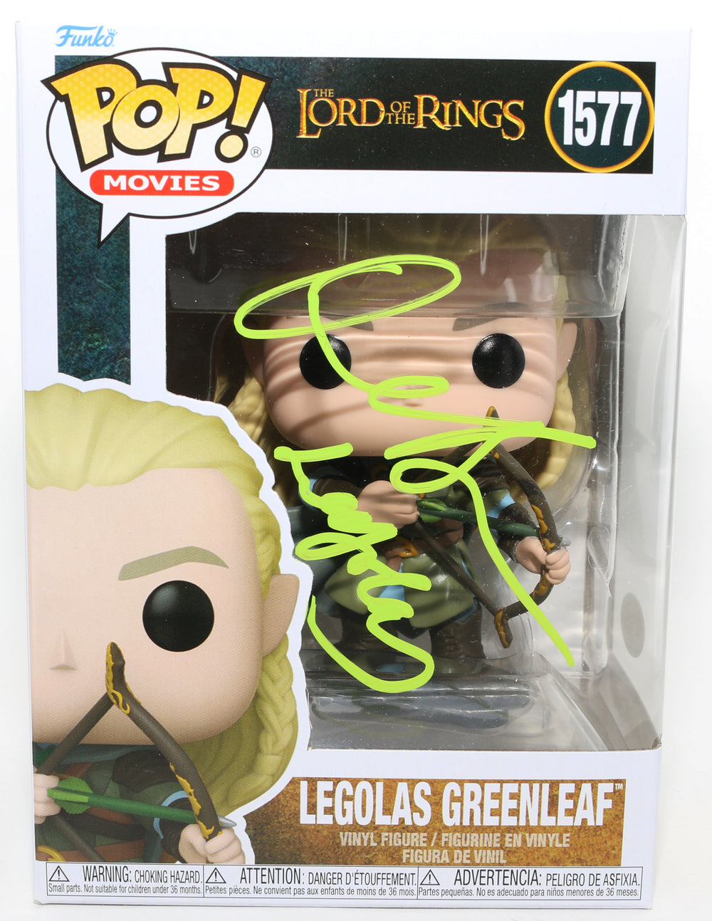 Orlando Bloom as Legolas in The Lord of the Rings (JSA) Signed Funko POP! #1577 with Character Name