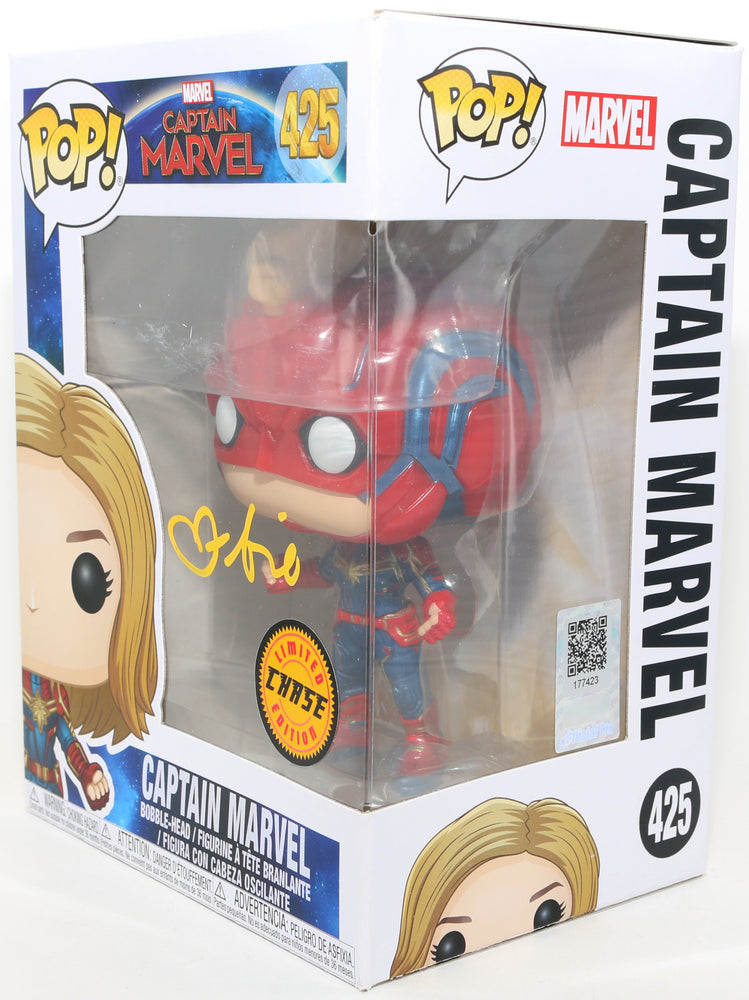 
                  
                    Brie Larson as Captain Marvel in Captain Marvel Chase Edition (Official Pix) Signed Funko POP! #425
                  
                