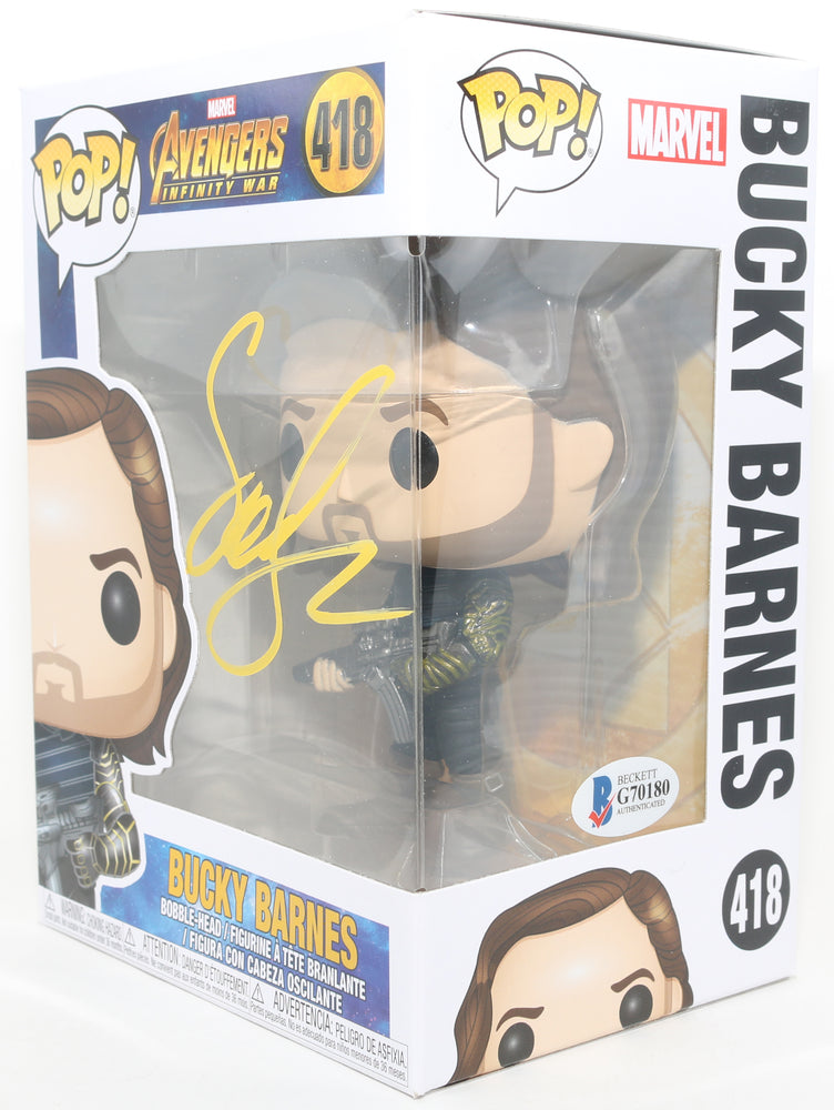 
                  
                    Sebastian Stan as Bucky Barnes / The Winter Solder in Avengers: Infinity War (SWAU) Signed Funko POP! #418
                  
                