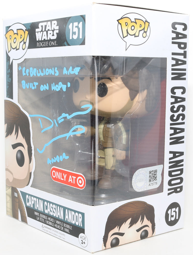 
                  
                    Diego Luna as Captain Cassian Andor in Rogue One: A Star Wars Story Target Exclusive (Beckett) Signed Funko POP! #151 with Character Name & Quote
                  
                