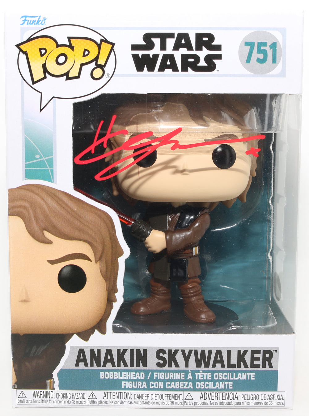 Hayden Christensen as Anakin Skywalker in Star Wars: Ahsoka (JSA) Signed Funko POP!  #751