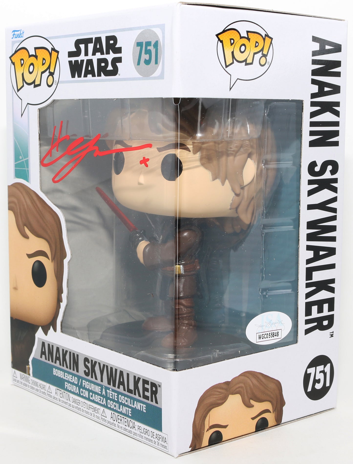 
                  
                    Hayden Christensen as Anakin Skywalker in Star Wars: Ahsoka (JSA) Signed Funko POP!  #751
                  
                