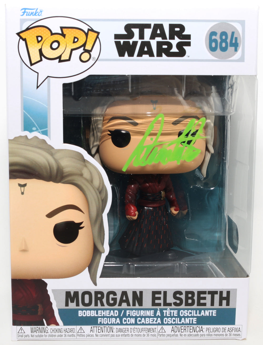 Diana Lee Inosanto as Morgan Elsbeth in Star Wars: Ahsoka (SWAU) Signed Funko POP! #684