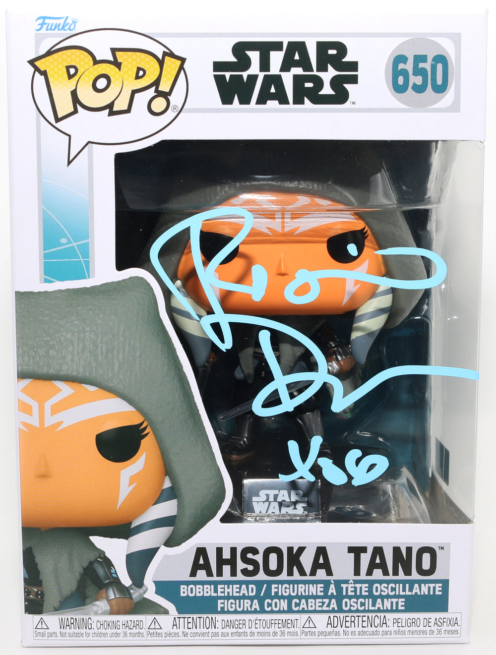Rosario Dawson as Ahsoka Tano in Star Wars: Ahsoka (Celebrity Authentics) Signed Funko POP! #650