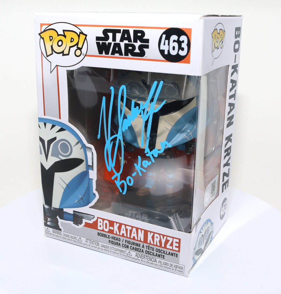 
                  
                    Katee Sackhoff as Bo-Katan Kryze in Star Wars: The Mandalorian (SWAU Authenticated) Signed Funko POP! #463
                  
                