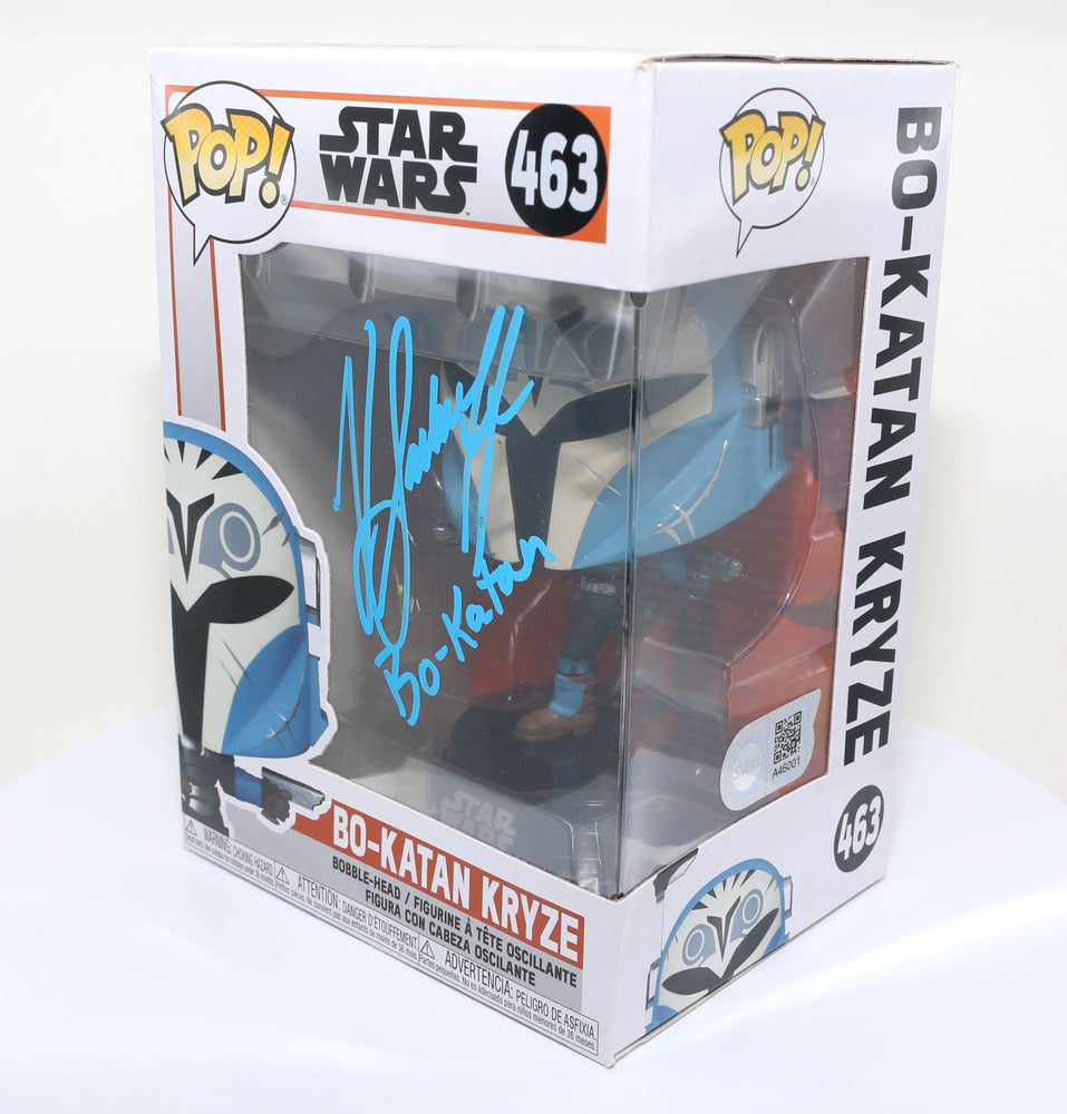
                  
                    Katee Sackhoff as Bo-Katan Kryze in Star Wars: The Mandalorian (SWAU Authenticated) Signed Funko POP! #463
                  
                