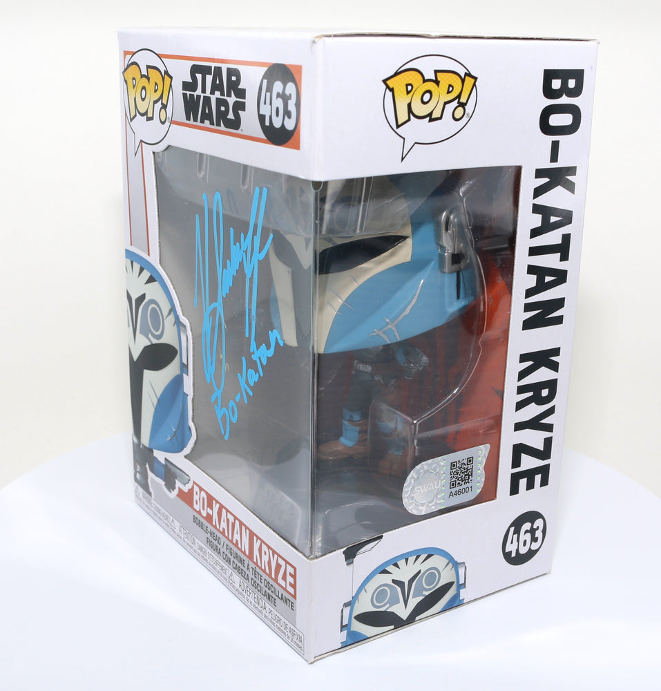 
                  
                    Katee Sackhoff as Bo-Katan Kryze in Star Wars: The Mandalorian (SWAU Authenticated) Signed Funko POP! #463
                  
                