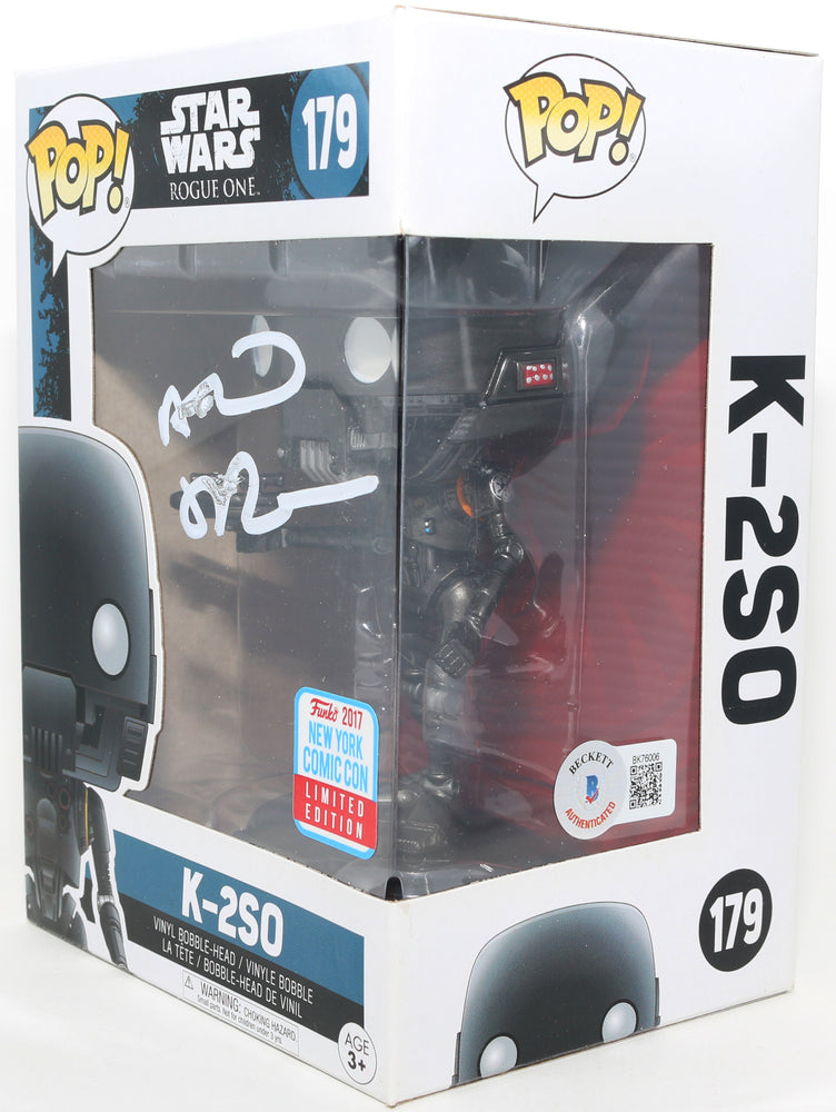 
                  
                    Alan Tudyk as K-2SO in Rogue One: A Star Wars Story 2017 New York Comic Con Limited Edition (Beckett) Signed Funko POP! #179
                  
                
