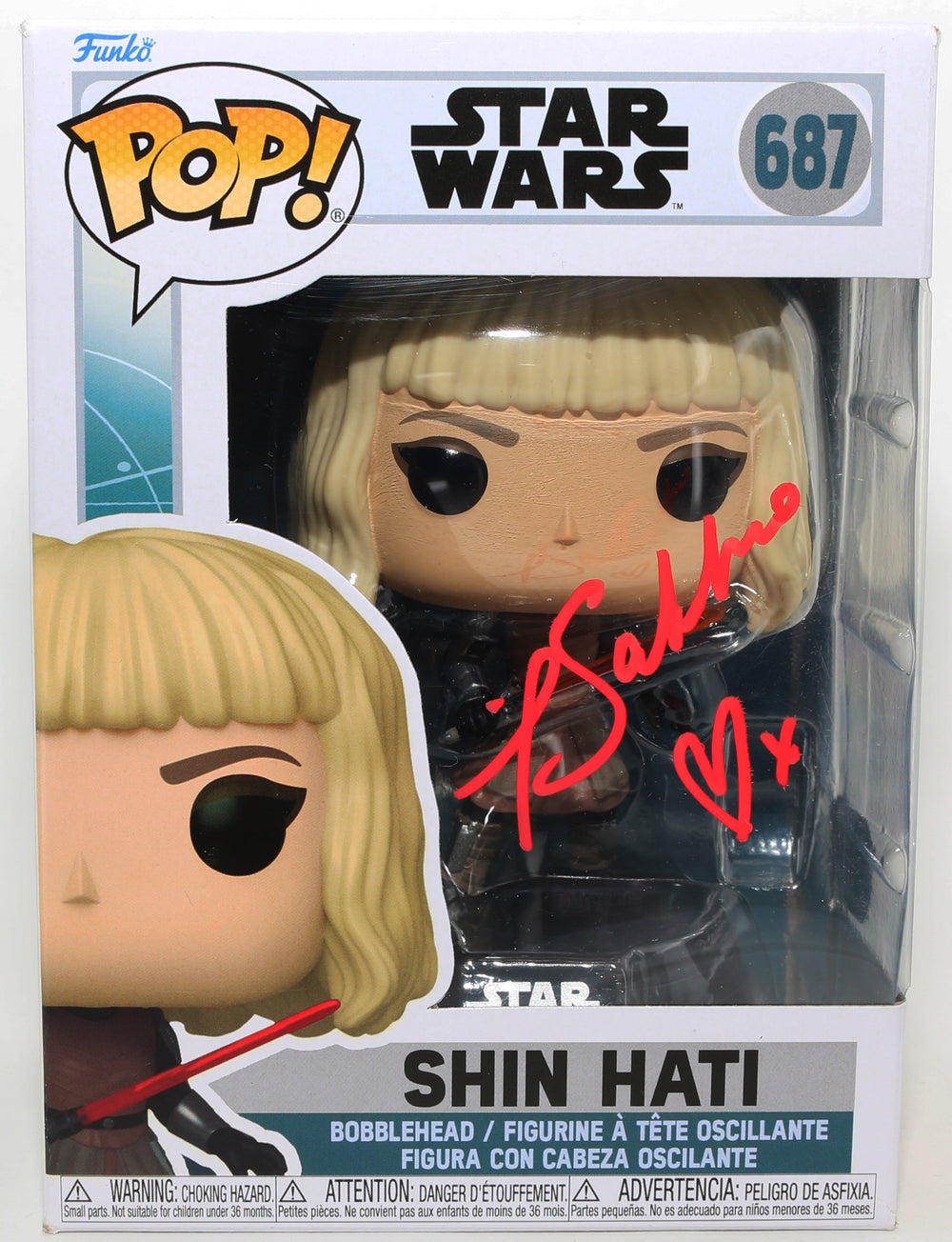 Ivanna Sakhno as Shin Hati in Star Wars: Ahsoka (JSA) Signed Funko POP! #687
