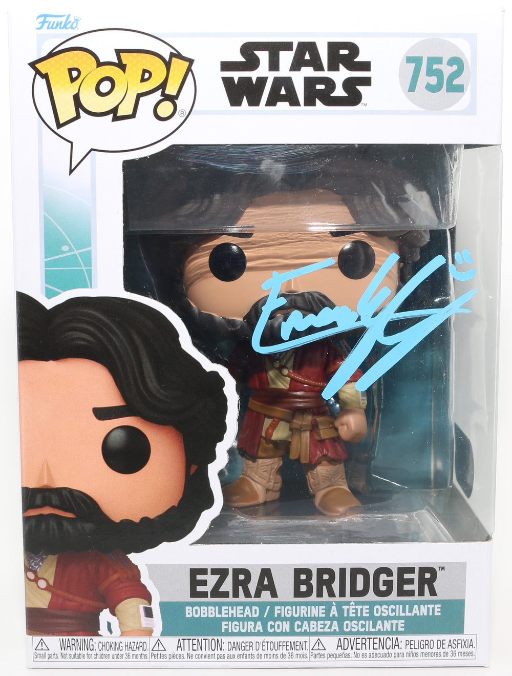 Eman Esfandi as Ezra Bridger in Star Wars: Ahsoka (SWAU) Signed Funko POP! #752