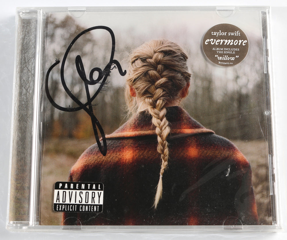 Evermore CD Album with Cover Signed by Taylor Swift
