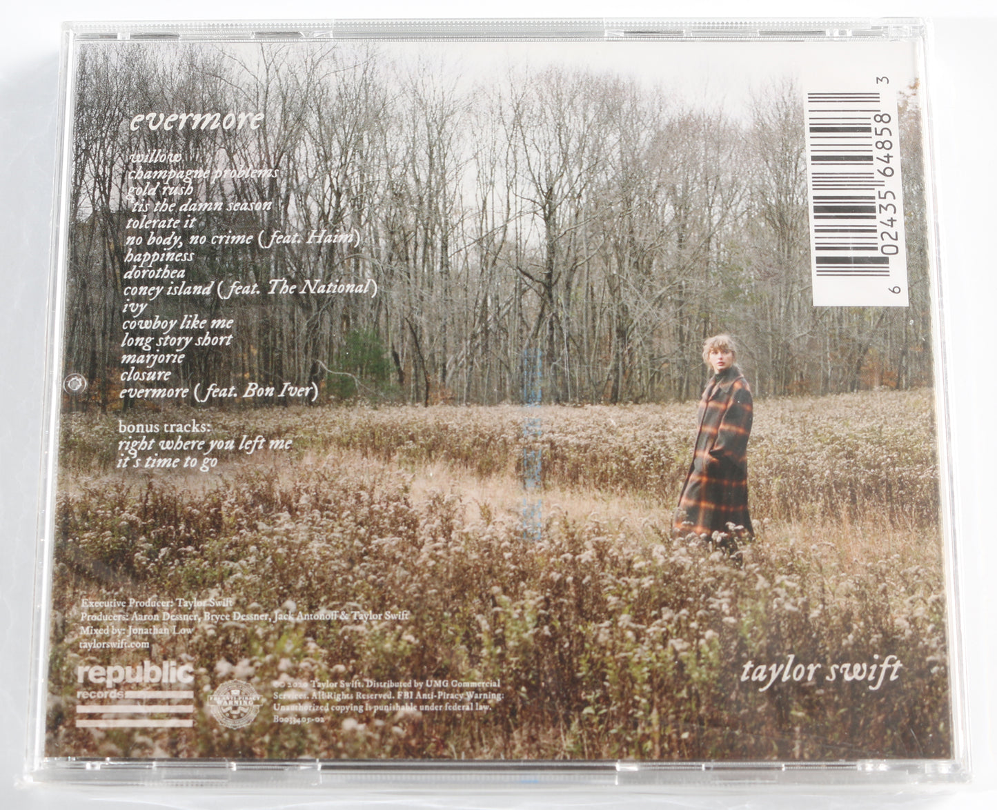 
                  
                    Evermore CD Album with Cover Signed by Taylor Swift
                  
                
