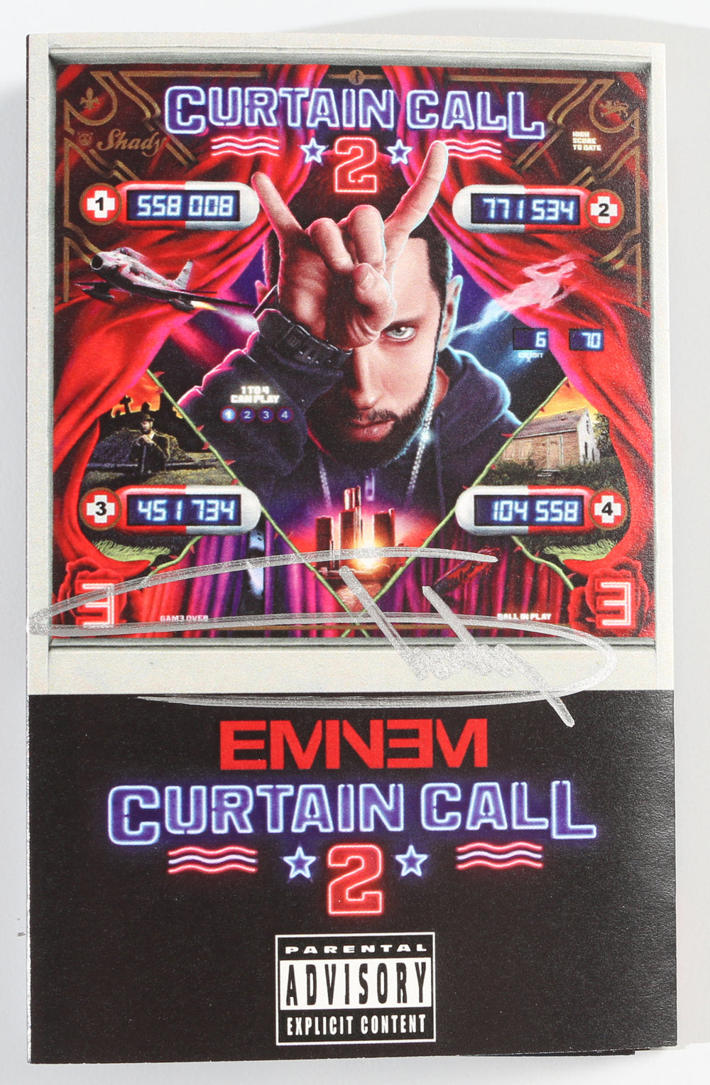 Curtain Call 2 Blue Cassette Tape Signed by Eminem