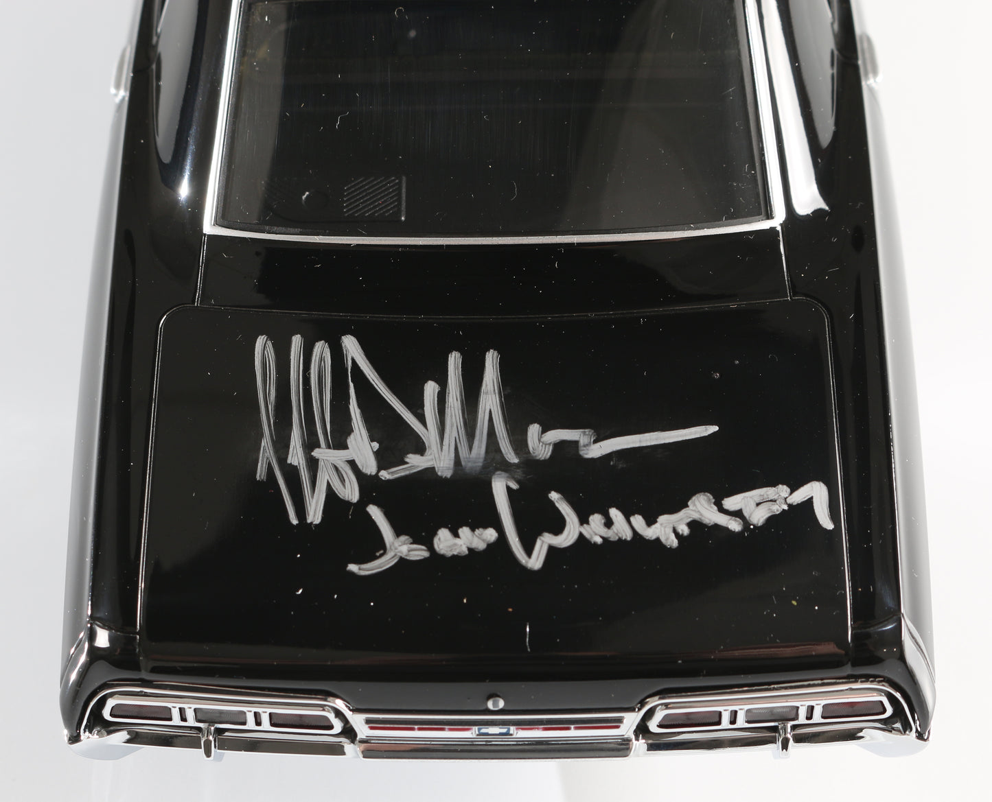 
                  
                    Jeffrey Dean Morgan as John Winchester in Supernatural Signed Greenlight Artisan 1:18 Scale Model 1967 Chevrolet Impala Sport Sedan with Character Name
                  
                