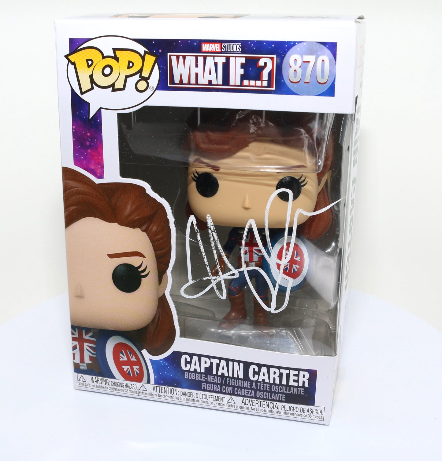 
                  
                    Hayley Atwell as Captain Carter in Marvel's What If...? (SWAU Witnessed) Signed Funko POP! #870
                  
                