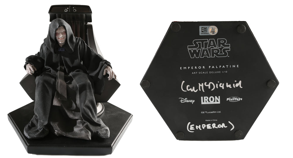 Ian McDiarmid as Emperor Palpatine in Star Wars (Topps Star Wars Authentics) Signed Iron Studios 1/10 Scale Statue