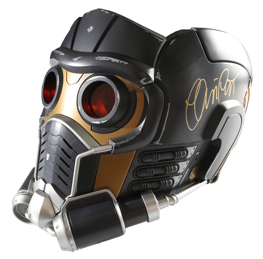 Chris Pratt as Star-Lord in Guardians of the Galaxy (Beckett Witnessed) Signed Hasbro Legends Series Helmet