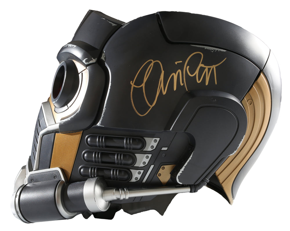 
                  
                    Chris Pratt as Star-Lord in Guardians of the Galaxy (Beckett Witnessed) Signed Hasbro Legends Series Helmet
                  
                