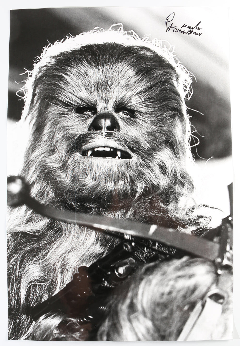 Peter Mayhew as Chewbacca in Star Wars Signed 20x30 Poster with Character Name