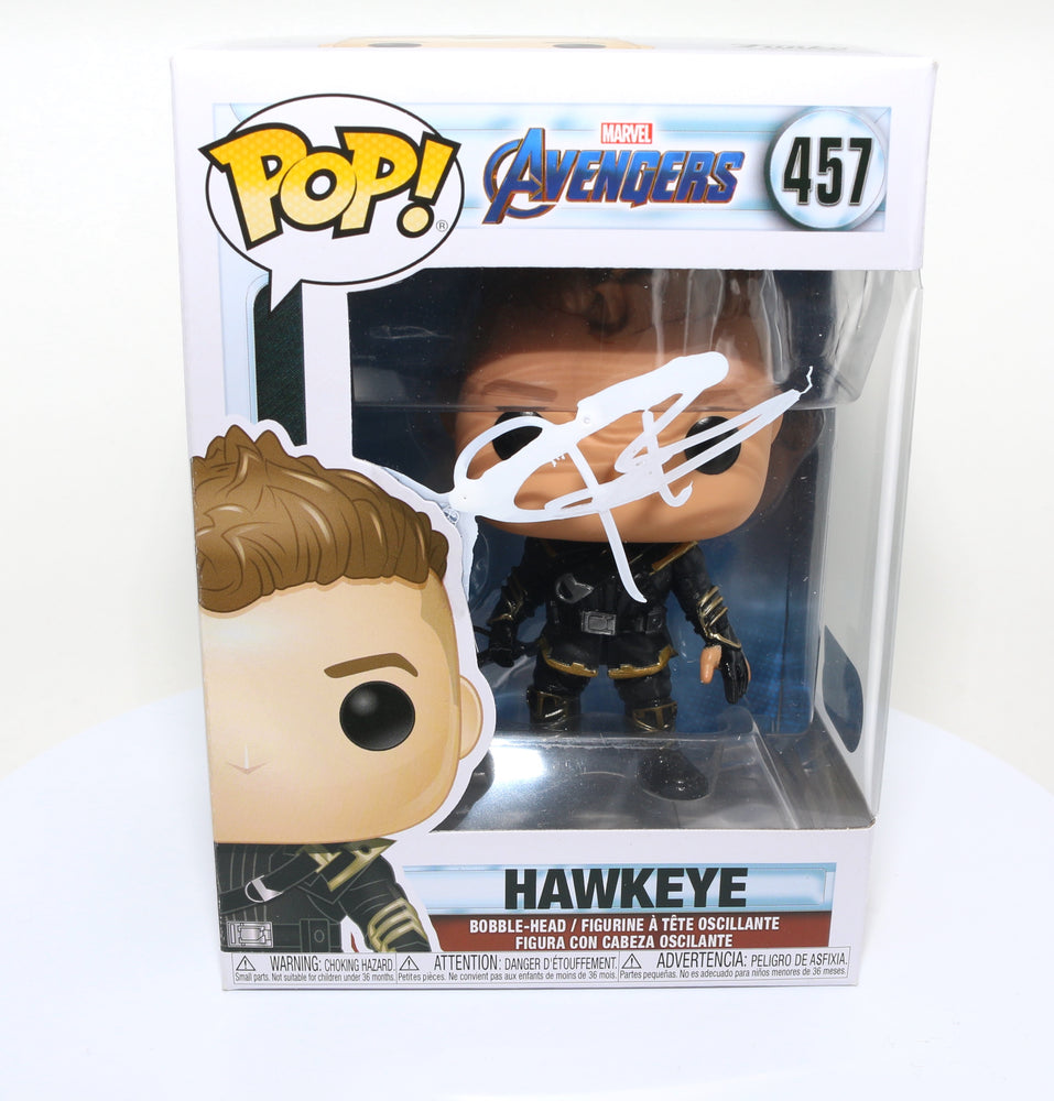
                  
                    Jeremy Renner as Hawkeye in Avengers: Endgame (SWAU Witnessed) Signed Funko POP! #457
                  
                