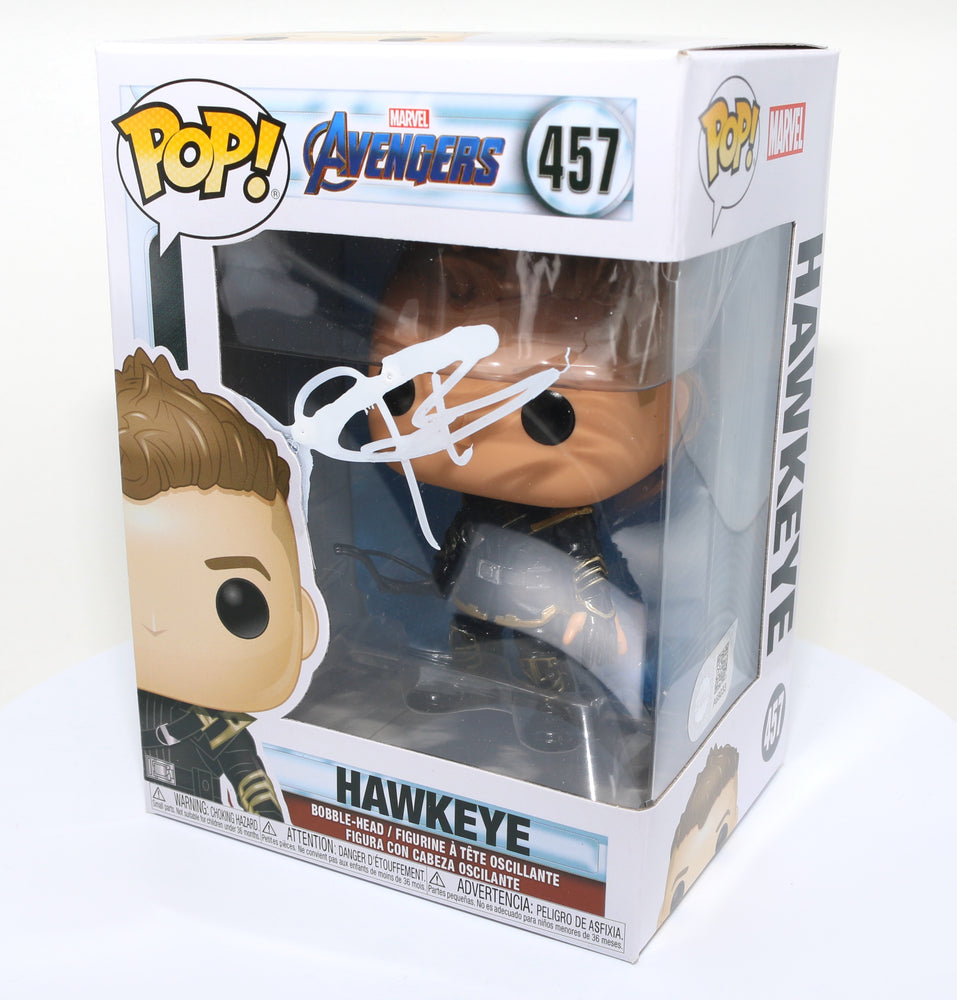 
                  
                    Jeremy Renner as Hawkeye in Avengers: Endgame (SWAU Witnessed) Signed Funko POP! #457
                  
                