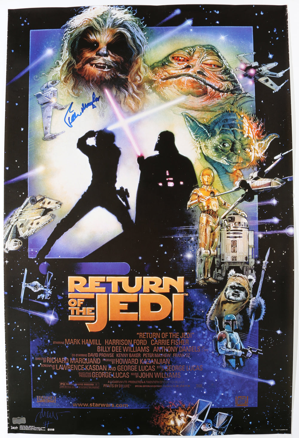 Peter Mayhew as Chewbacca in Star Wars: Return of the Jedi Signed 22.5x34 Poster