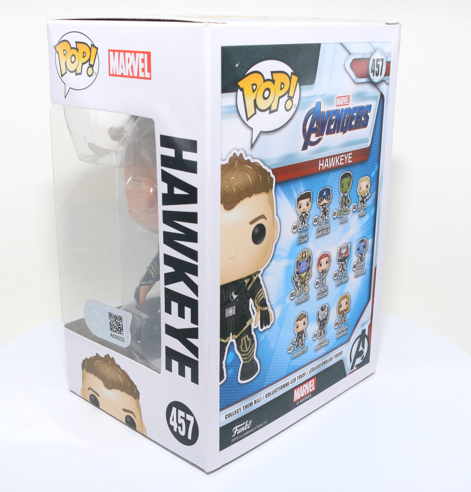 
                  
                    Jeremy Renner as Hawkeye in Avengers: Endgame (SWAU Witnessed) Signed Funko POP! #457
                  
                