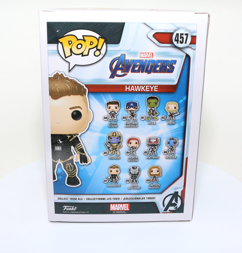 
                  
                    Jeremy Renner as Hawkeye in Avengers: Endgame (SWAU Witnessed) Signed Funko POP! #457
                  
                