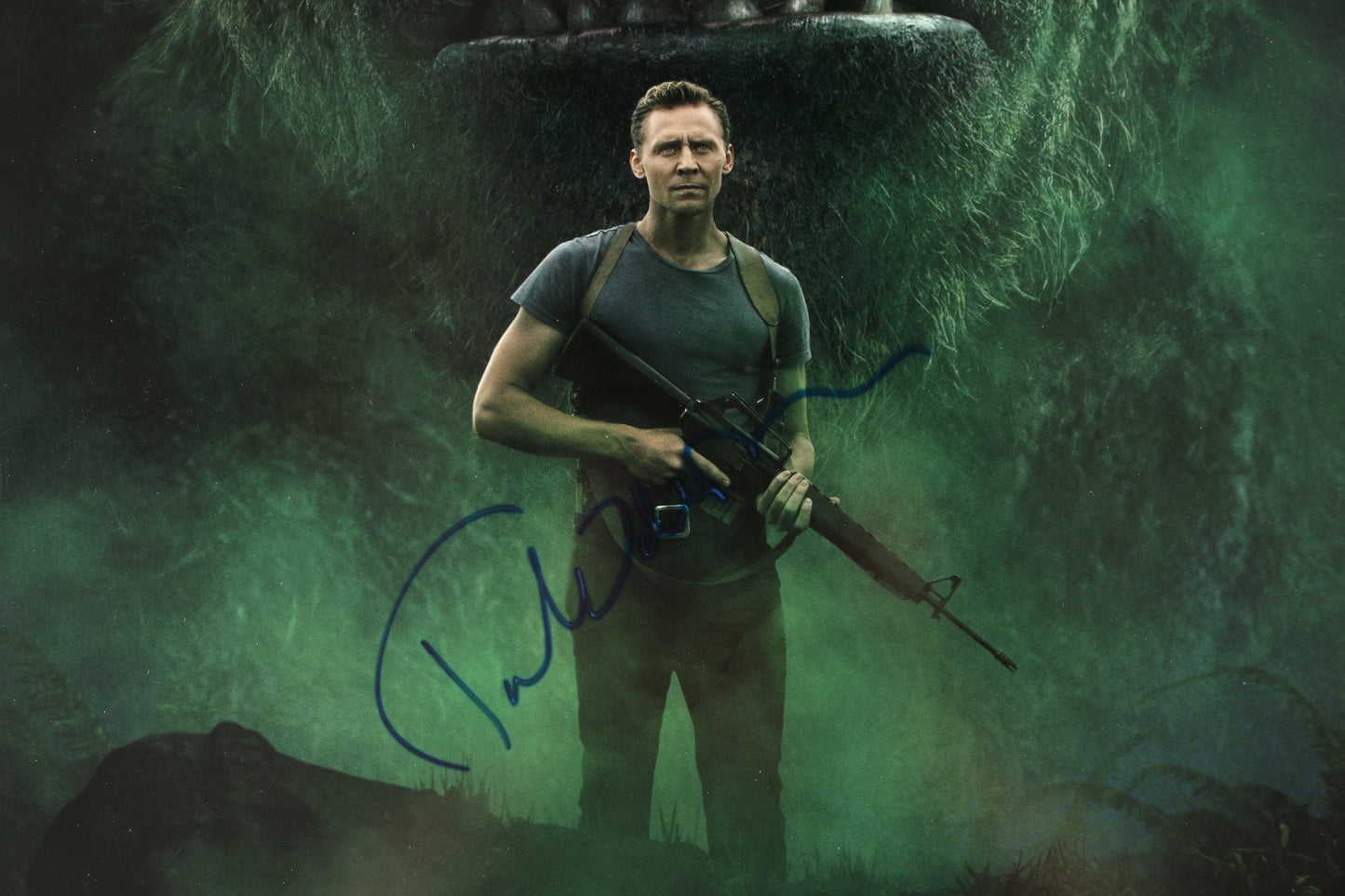 
                  
                    Tom Hiddleston as James Conrad in Kong: Skull Island (JSA) Signed 16x20 Photo
                  
                