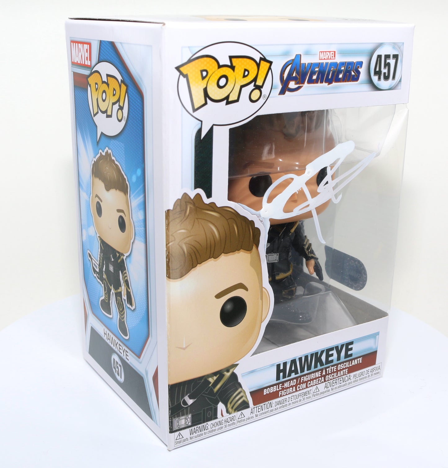 
                  
                    Jeremy Renner as Hawkeye in Avengers: Endgame (SWAU Witnessed) Signed Funko POP! #457
                  
                