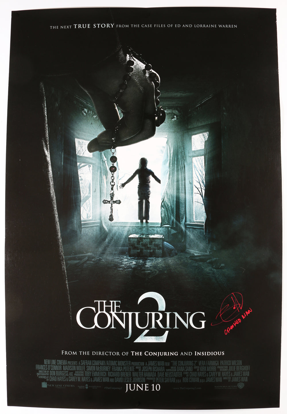 Javier Botet as Crooked Man in The Conjuring 2 Signed 27x40 Poster