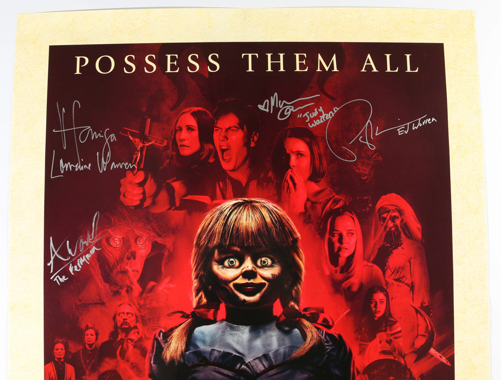 
                  
                    Annabelle Comes Home 27x40 Poster Cast Signed by Patrick Wilson, Vera Farmiga, McKenna Grace, & Alexander Ward
                  
                