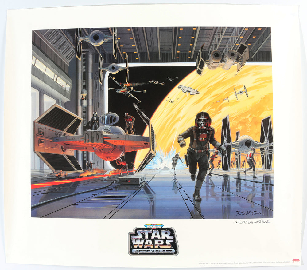 Star Wars Micro Machines Action Fleet Imperial Docking Bay Signed by Concept Artist Ralph McQuarrie