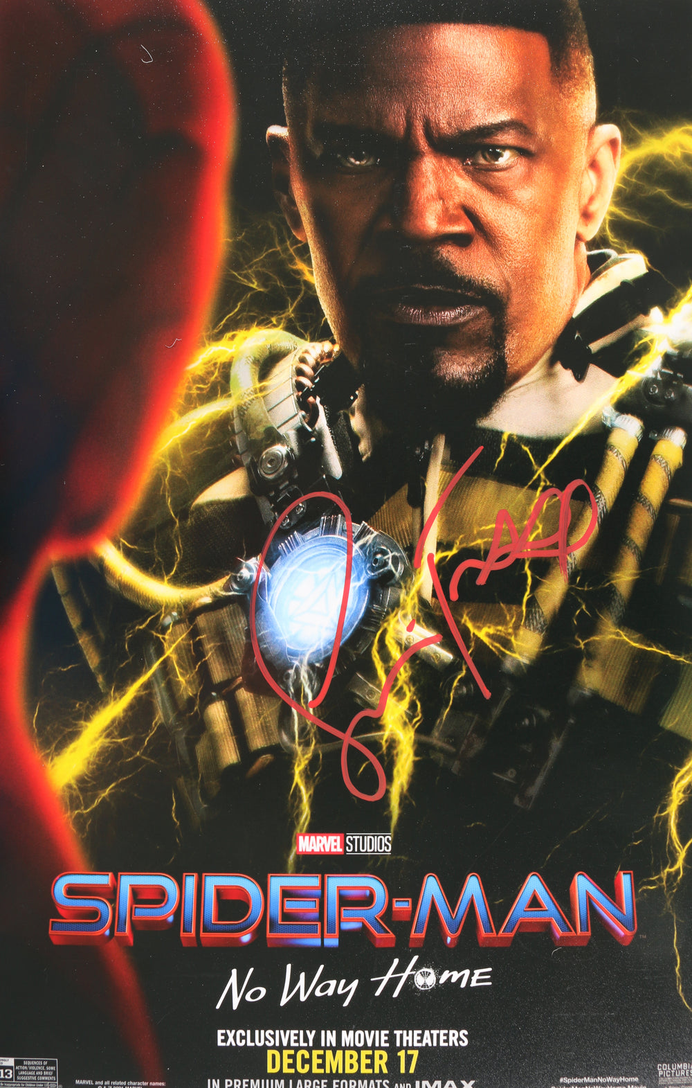 Jamie Foxx as Electro in Spider-Man: No Way Home Signed 11x17 Mini Poster