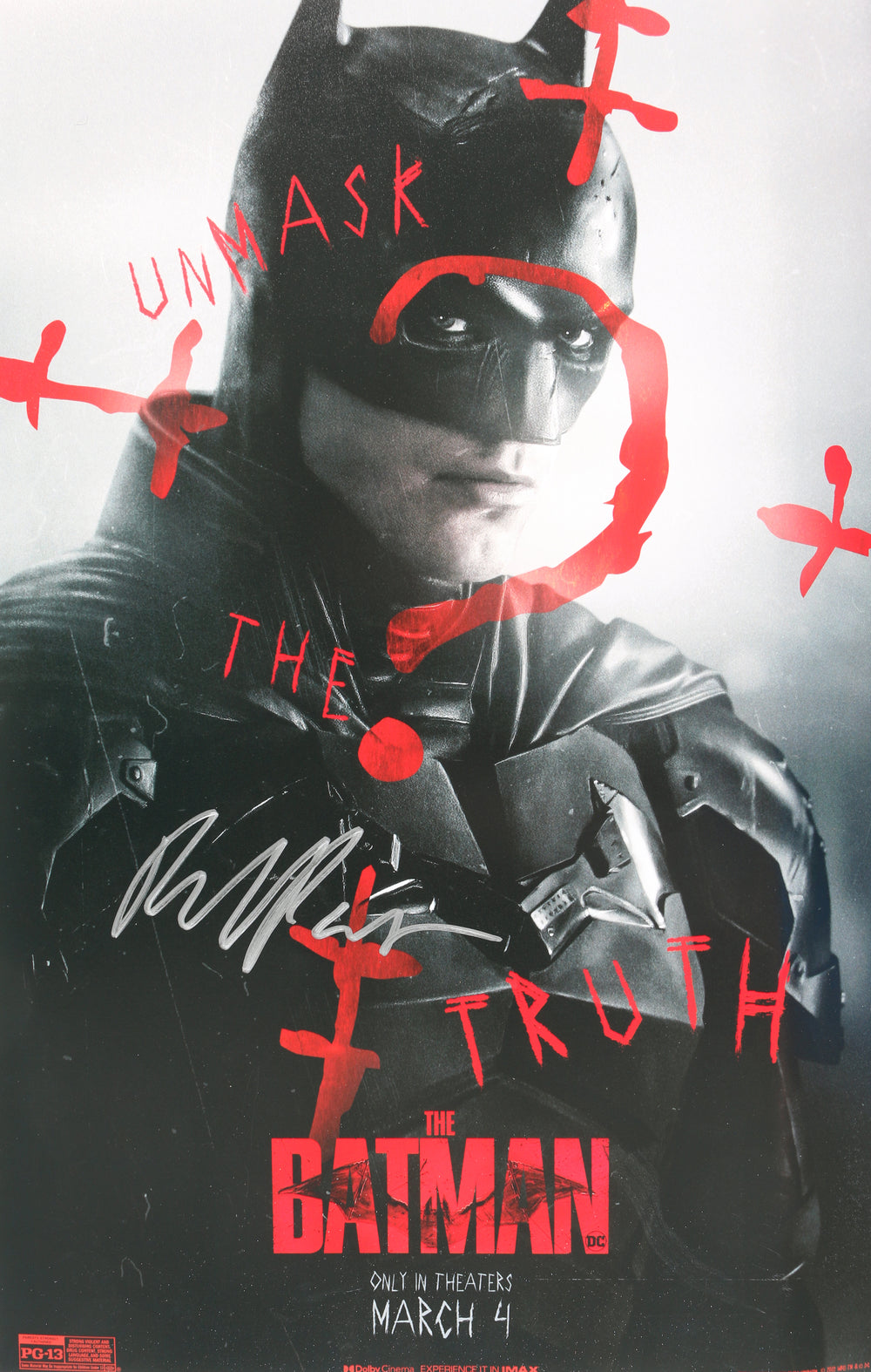 Robert Pattinson as Batman in The Batman Signed 11x17 Mini Poster