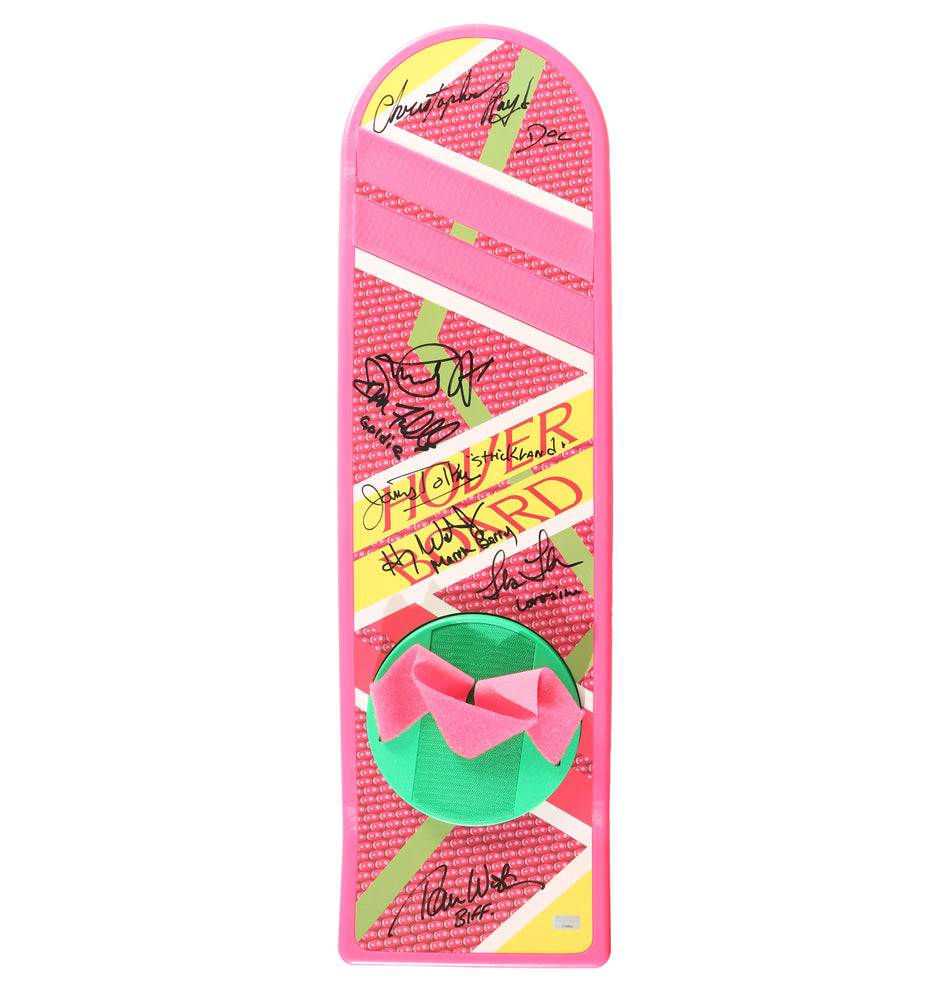 
                  
                    Back to the Future Part II 1:1: Scale Prop Replica Hoverboard (Celebrity Authentics) Cast Signed by Michael J. Fox, Christopher Lloyd, Lea Thompson, Tom Wilson, James Tolkan, Donald Fullilove, & Harry Waters Jr.
                  
                