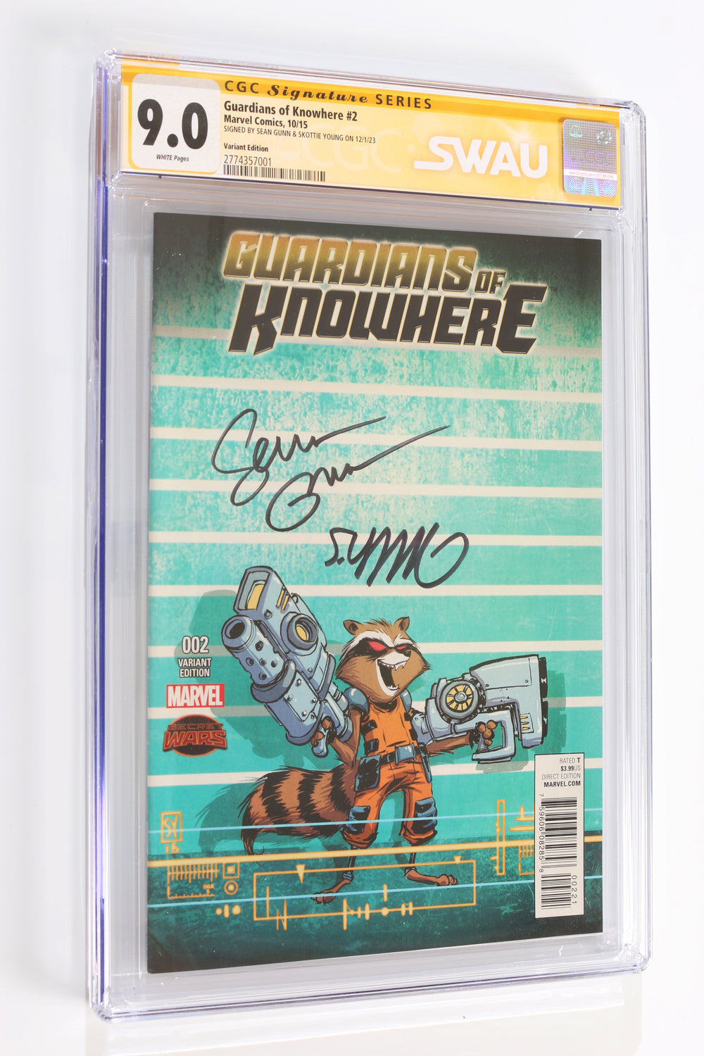 Guardians of Knowhere #2 - Signed by Sean Gunn and Skottie Young (CGC Signature Series 9.0) 2015