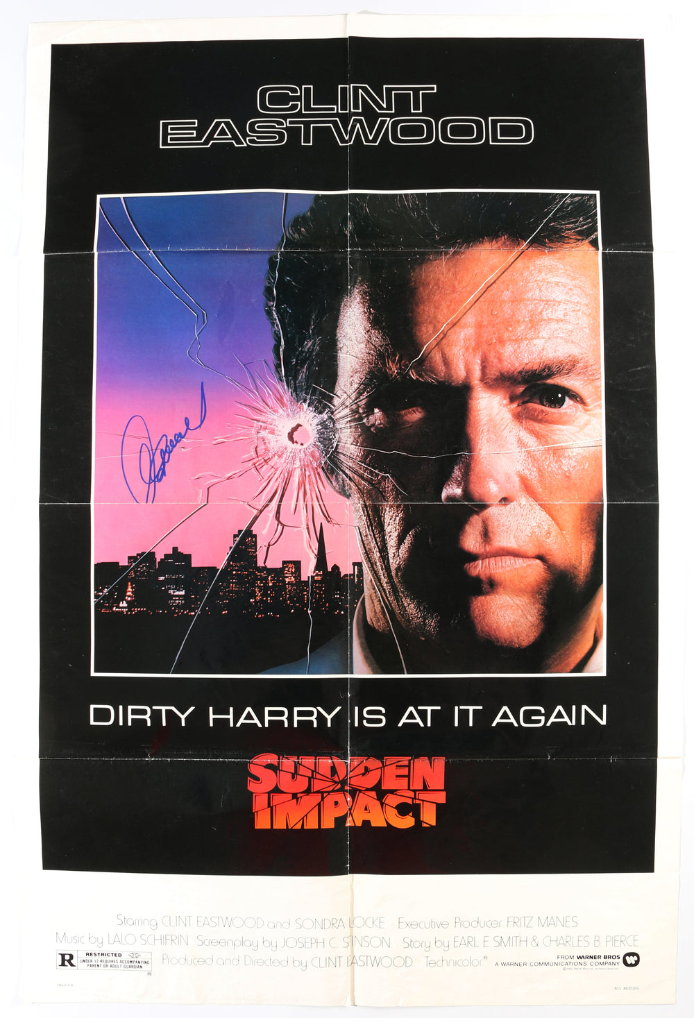 Clint Eastwood as Dirty Harry in Sudden Impact Signed 27x40 Poster