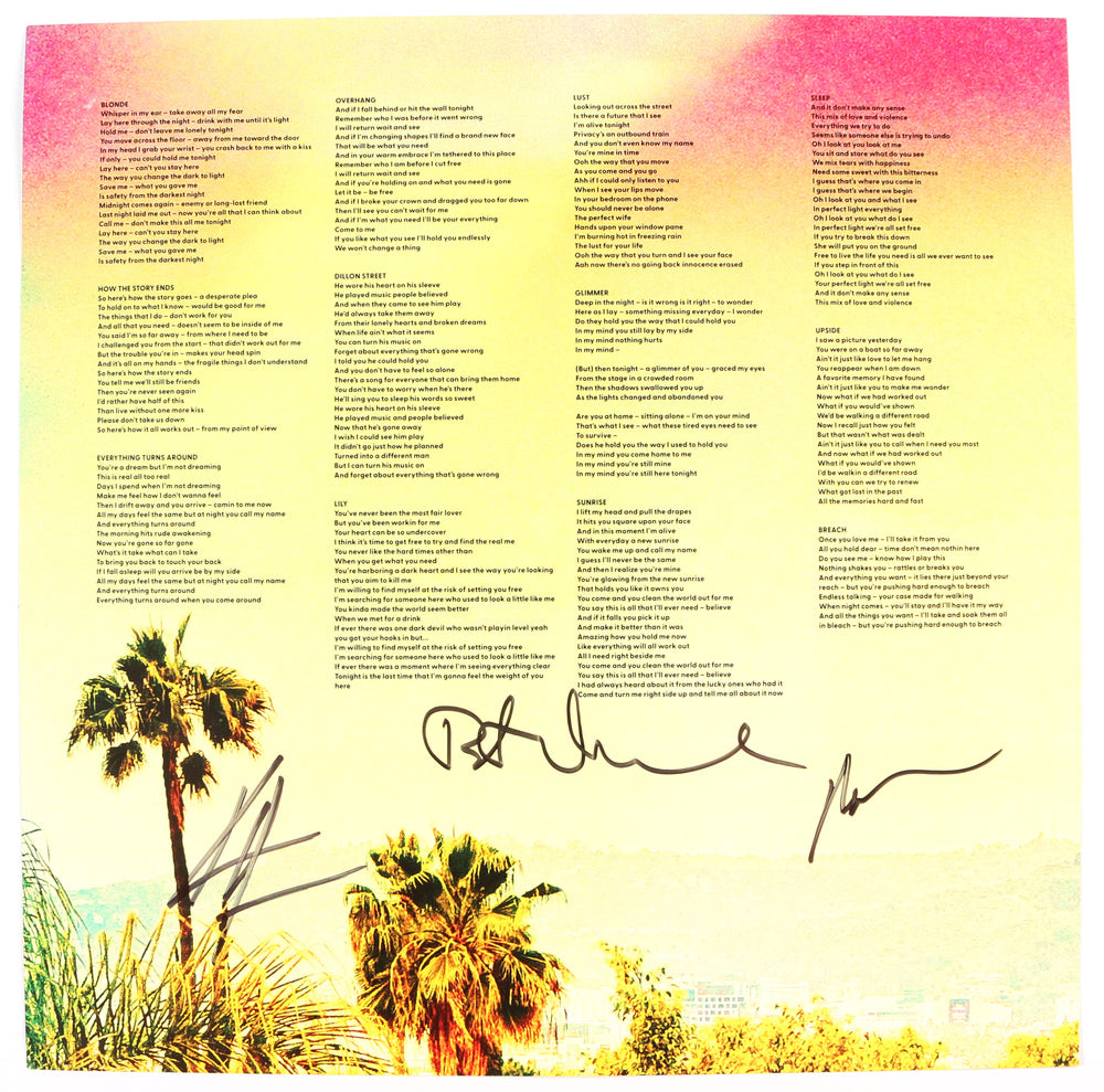 
                  
                    Dogstar: Somewhere Between the Power Lines & Palm Trees LP 12" Vinyl Record Insert Band Signed by Keanu Reeves, Robert Mailhouse, & Bret Domrose
                  
                