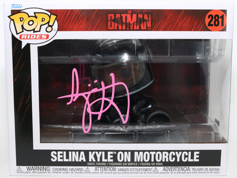 Zoe Kravitz as Selina Kyle on Motorcycle in The Batman (Celebrity Authentics) Signed Funko POP! Rides #281