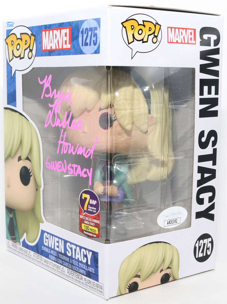 
                  
                    Bryce Dallas Howard as Gwen Stacy in Spider-Man 3 7BAP Exclusive (JSA) Signed Funko POP! #1275 with Character Name
                  
                