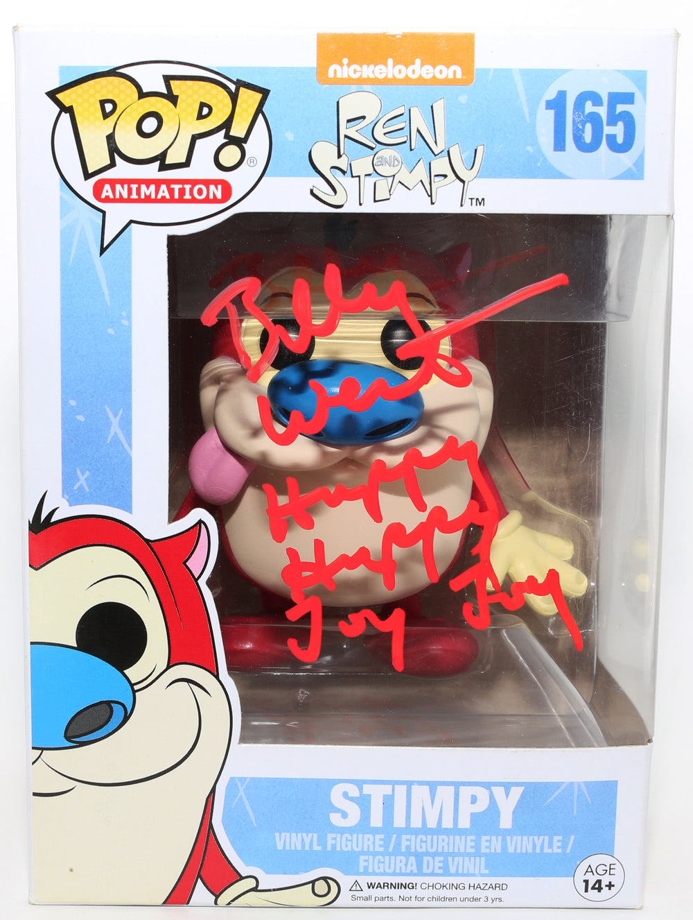 Billy West as Stimpy in The Ren & Stimpy Show Signed Funko POP! #165 with Quote
