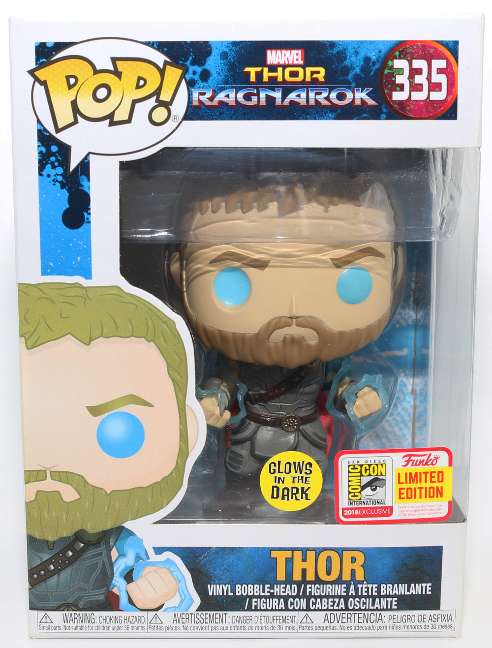 Chris Hemsworth as Thor in Thor: Ragnarok 2018 Summer Convention Glow in the Dark Exclusive [Unsigned] Funko POP! #335
