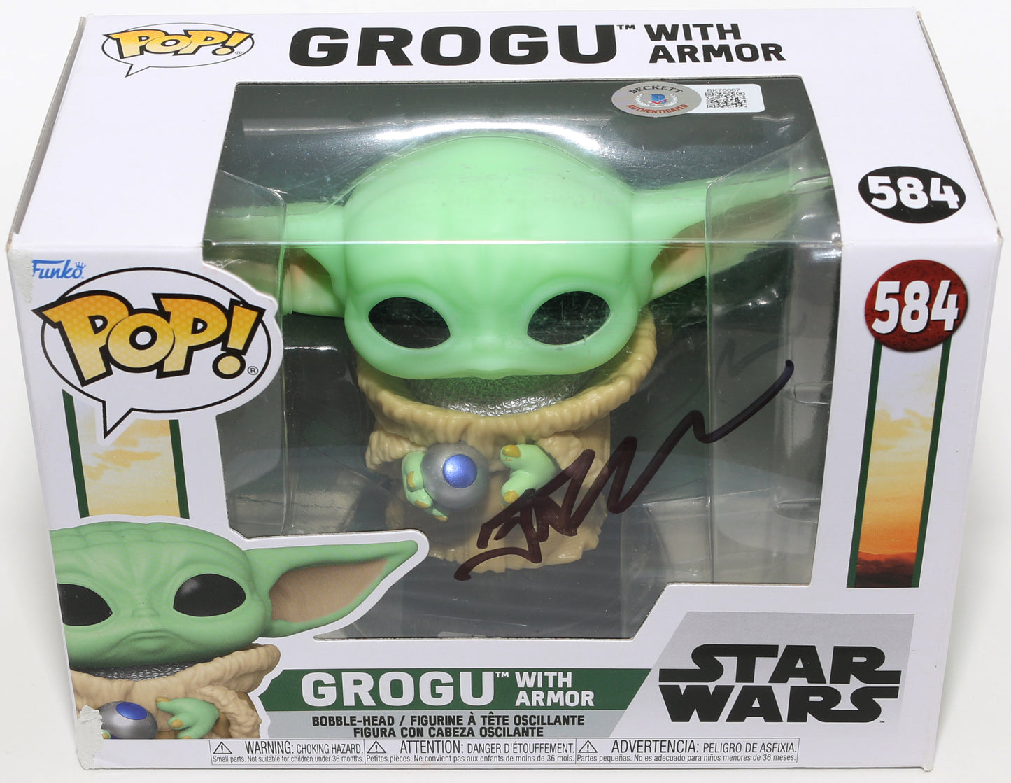 
                  
                    Jon Favreau Creator of Star Wars: The Mandalorian Grogu (Beckett) Signed Funko POP! #584
                  
                