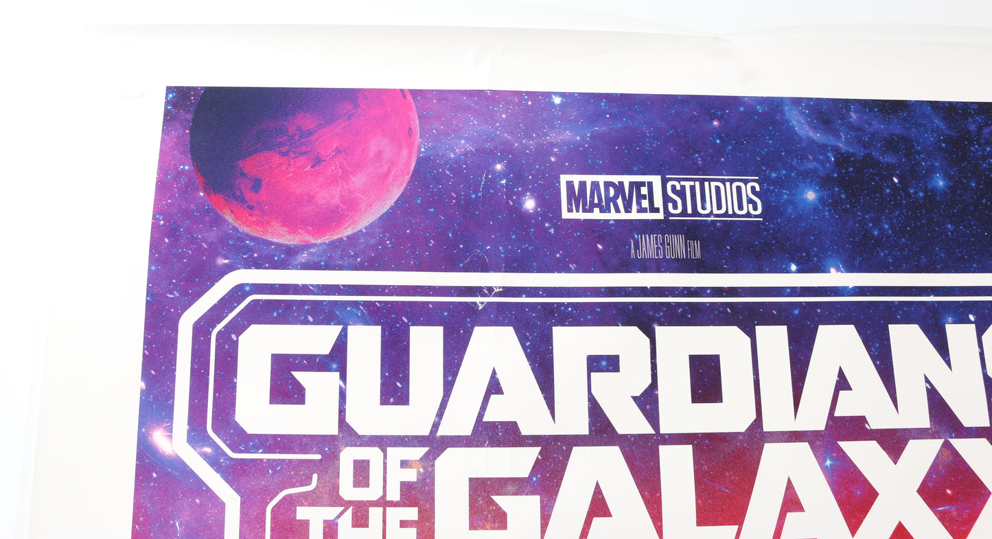 
                  
                    Guardians of the Galaxy Vol. 3 27x40 Poster Signed by Chris Pratt, Pom Klementieff, Sean Gunn, Maria Bakalova, Will Poulter, Chukwudi Iwuji, Nathan Fillion, & James Gunn
                  
                