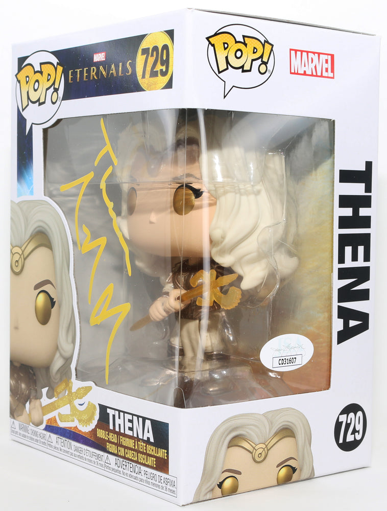 
                  
                    Angelina Jolie as Thena in The Eternals (JSA) Signed Funko POP! #729 with Character Name
                  
                