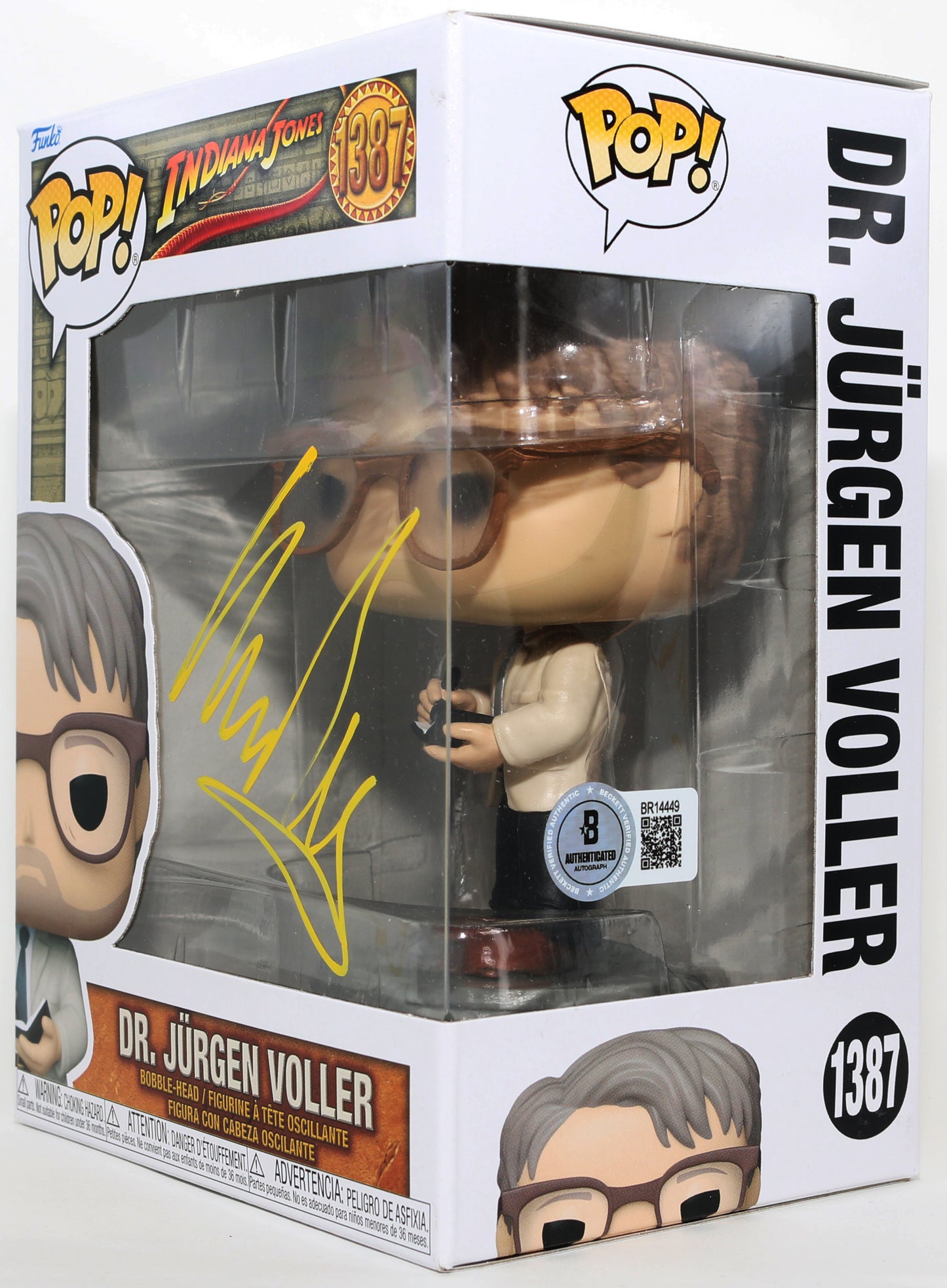
                  
                    Mads Mikkelsen as Dr. Jürgen Voller in Indiana Jones & the Dial of Destiny (Beckett) Signed Funko POP! #1387
                  
                