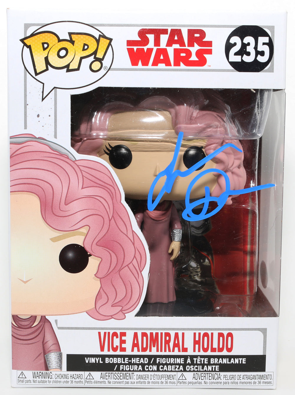 Laura Dern as Vice Admiral Holdo in Star Wars: Rise of Skywalker (JSA) Signed Funko POP! #235