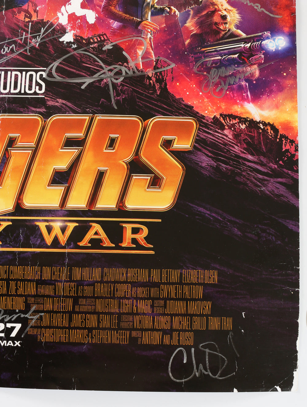 Avengers: Infinity War 27x40 Poster Signed by Robert Downey Jr